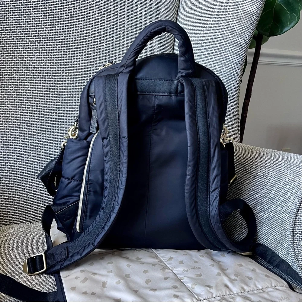 Itzy Ritzy Dream Backpack with Hand Sanitizer Charm | Midnight Black - Picture 3 of 5